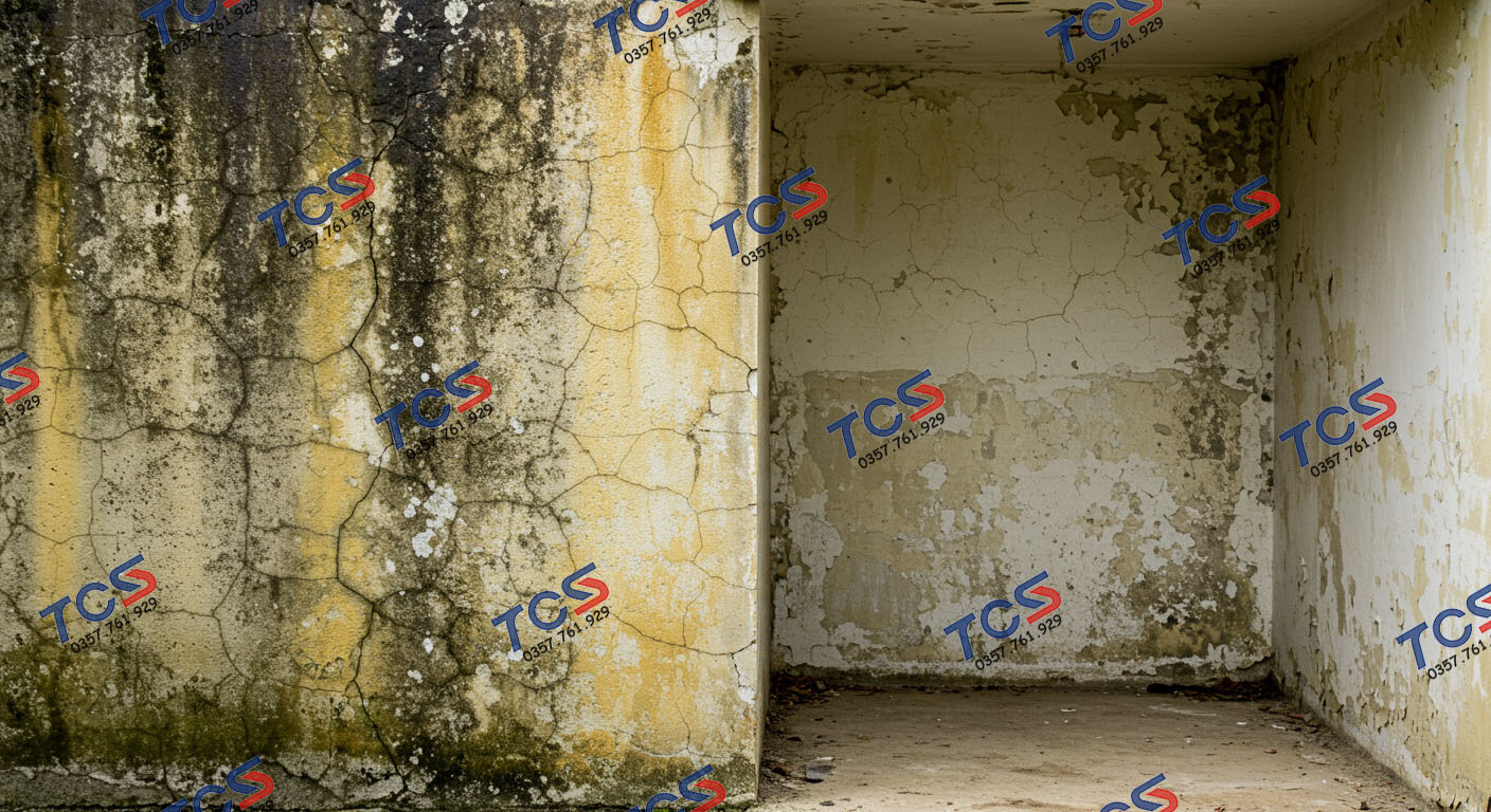 Xử lý chống thấm tường nhà bị ẩm mốc tận gốc