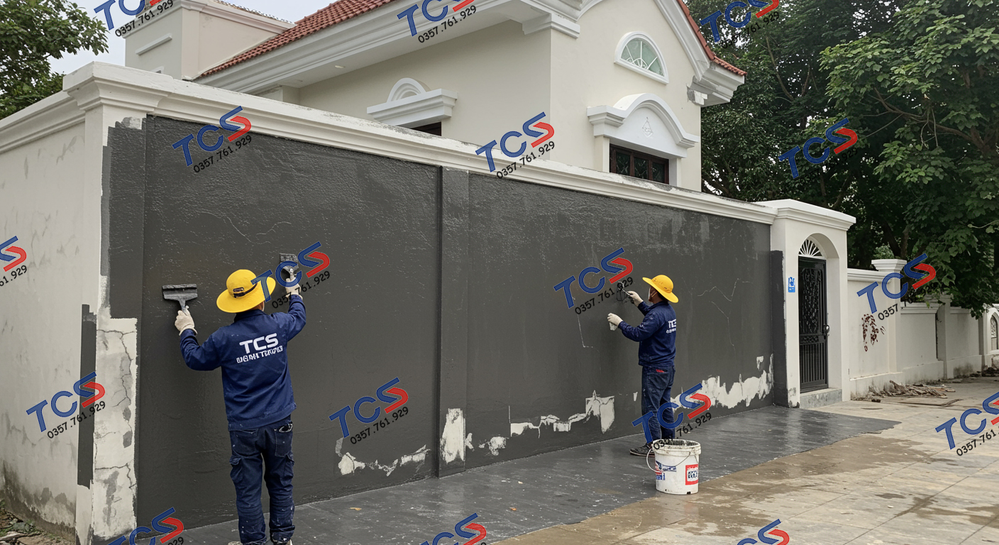 Thi công chống thấm tường nhà bằng Silicate thẩm thấu – HyperSeal